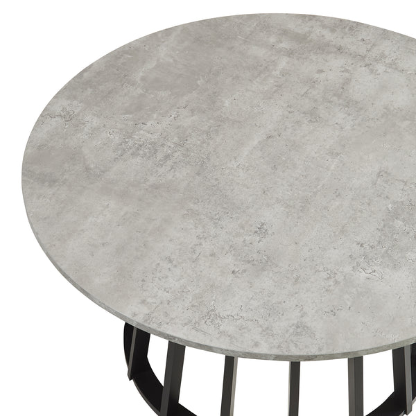 Stolik kawowy Buzzard Ø90x45 cm czarny/betonowy [en.casa]