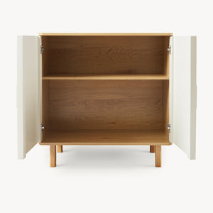 Kredens Ferrersp z 2 drzwiczkami 80x80x40 cm dąb/kolory piasku [en.casa]