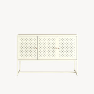 Sideboard Viitasaari 120x40x80 cm stal kremowobiały [en.casa]