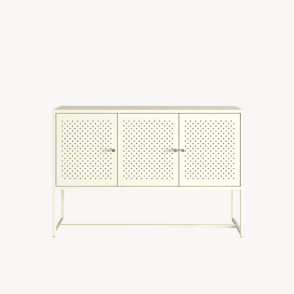 Sideboard Viitasaari 120x40x80 cm stal kremowobiały [en.casa]