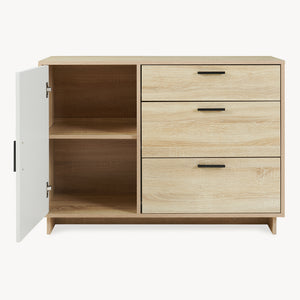 Kredens Kenta 100x35x72 cm Sonoma-dąb optyka/Biały [en.casa]