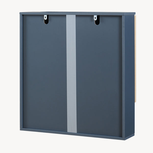Szafka z lustrem Svanes 58x56x13 cm Ciemnoszary/Naturalny [en.casa]