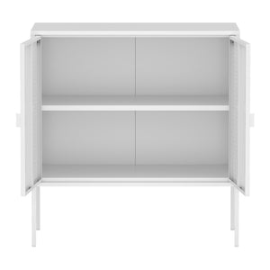 Sideboard Castelli 82,5 x 80 x 40 cm Biały Stal [en.casa]