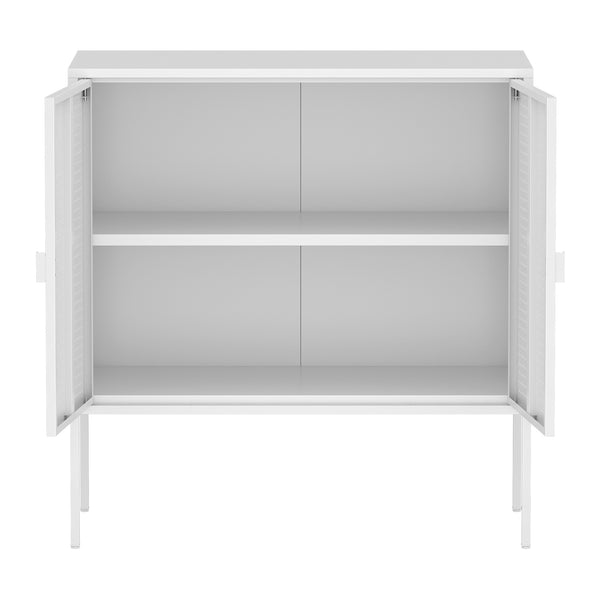 Sideboard Castelli 82,5 x 80 x 40 cm Biały Stal [en.casa]