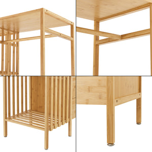 Stojak na ubrania Varanger 185x100x45 cm bambus [en.casa]