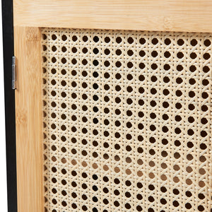 Szafka łazienkowa Tervola 60x60x20 cm czarna/bambus [en.casa]