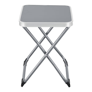 Stołek kempingowy i stolik 2 w 1 Barete 47x47x37 cm Szary [en.casa]