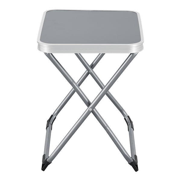 Stołek kempingowy i stolik 2 w 1 Barete 47x47x37 cm Szary [en.casa]