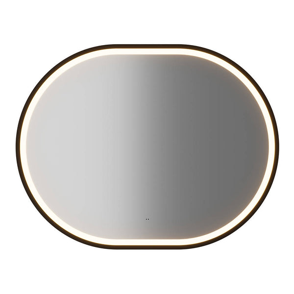 Umywalka Newport 80x57x39 cm z lustrem LED w kolorze dębu [en.casa]