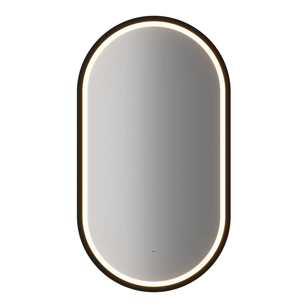 Umywalka Newport 50x57x39 cm z lustrem LED w kolorze dębu [en.casa]
