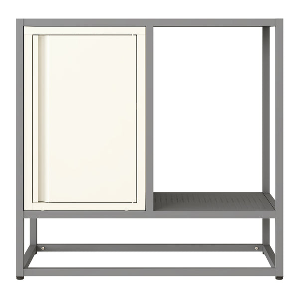 Kredens Burlöv stal 70x72x35 cm szary/biały [en.casa]