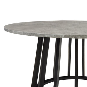 Stolik kawowy Buzzard Ø90x45 cm czarny/betonowy [en.casa]