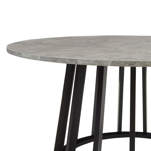 Stolik kawowy Buzzard Ø90x45 cm czarny/betonowy [en.casa]