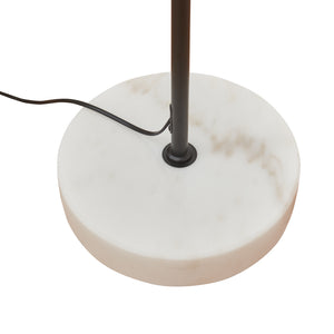 Lampa podłogowa Vatka GU10 metal czarny / marmur, biały [lux.pro]