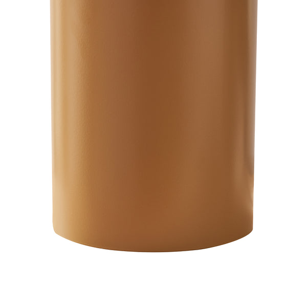 Lampa stołowa Kömn metal 37x30x30 cm brązowa [lux.pro]