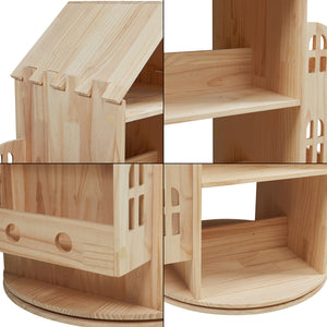 Półka dziecięca obrotowa Sanköre 122x64x43 cm drewno sosnowe naturalne [en.casa]
