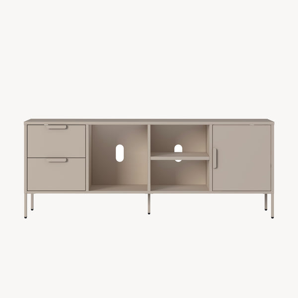 Szafka RTV Kliri Stahl 150x35x58 cm w kolorze wielbłądzim [en.casa]