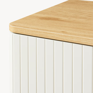 Kredens Ferrersp z 2 drzwiczkami 80x80x40 cm dąb/kolory piasku [en.casa]