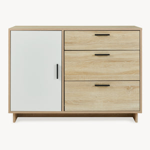 Kredens Kenta 100x35x72 cm Sonoma-dąb optyka/Biały [en.casa]