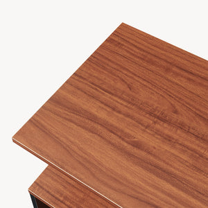 Stolik kawowy Trond 80x40x42 cm Czarny/Walnut [en.casa]