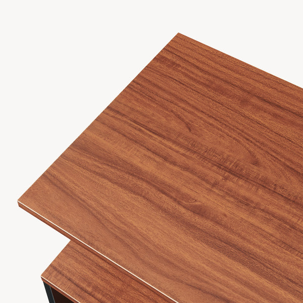 Stolik kawowy Trond 80x40x42 cm Czarny/Walnut [en.casa]