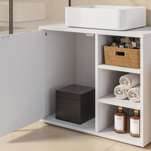 Szafka pod umywalkę Kulaik 51x60x32 cm Biała [en.casa]