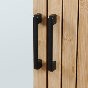 Szafka z lustrem Svanes 58x56x13 cm Ciemnoszary/Naturalny [en.casa]