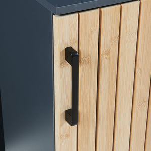 Szafka łazienkowa Svanes 90x30x30 cm Ciemnoszary/Naturalny [en.casa]