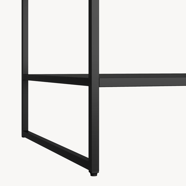 Stolik boczny Salsnes 53x51x51 cm z półką stal czarna [en.casa]