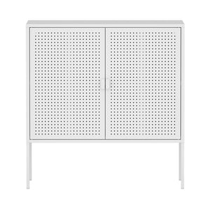 Sideboard Castelli 82,5 x 80 x 40 cm Biały Stal [en.casa]