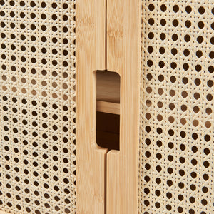 Szafka łazienkowa Tervola 60x60x20 cm czarna/bambus [en.casa]