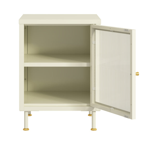 Szafka boczna Lindau 56x40x40 cm kremowa biel [en.casa]