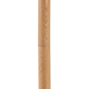 Banchory metalowa lampa podłogowa 163 cm efekt drewna/biały [lux.pro]