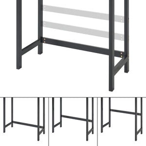 Szafka toaletowa Tervola 172x63x27 cm czarna/bambus [en.casa]