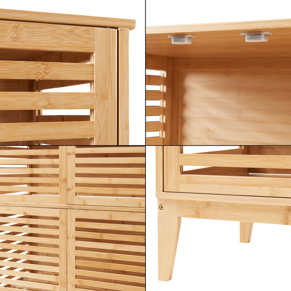 Szafka łazienkowa Raurgela 180x80x40 cm bambus [en.casa]