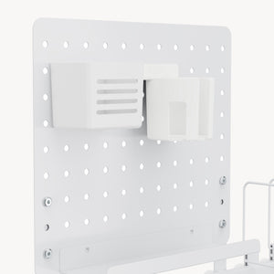 Organizer na biurko Sauda 50x50 cm stalowy biały [en.casa]