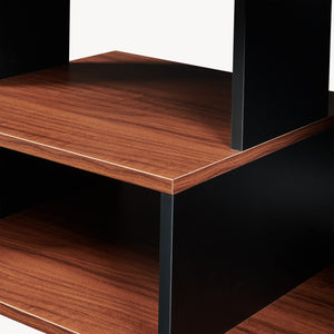 Stolik kawowy Trond 80x40x42 cm Czarny/Walnut [en.casa]