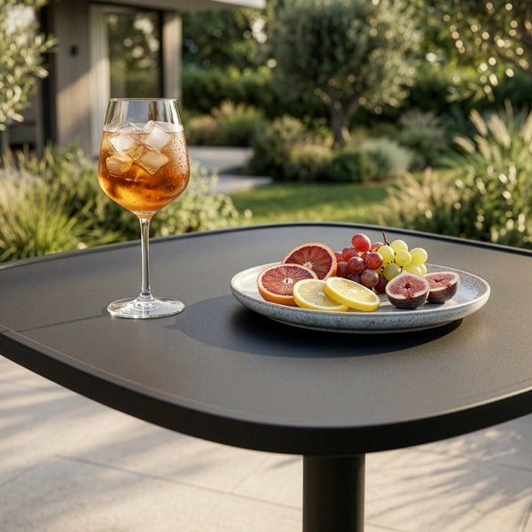 Stół bistro na zewnątrz Foggia 75x70x70 cm stal antracytowa [casa.pro]