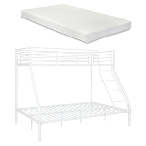 Sortland 200x140/90 cm metalowe łóżko piętrowe z materacem [neu.haus]