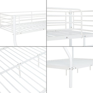 Sortland 200x140/90 cm metalowe łóżko piętrowe z materacem [neu.haus]