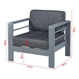 Avise 5-częściowy aluminiowy zestaw mebli ogrodowych [casa.pro]