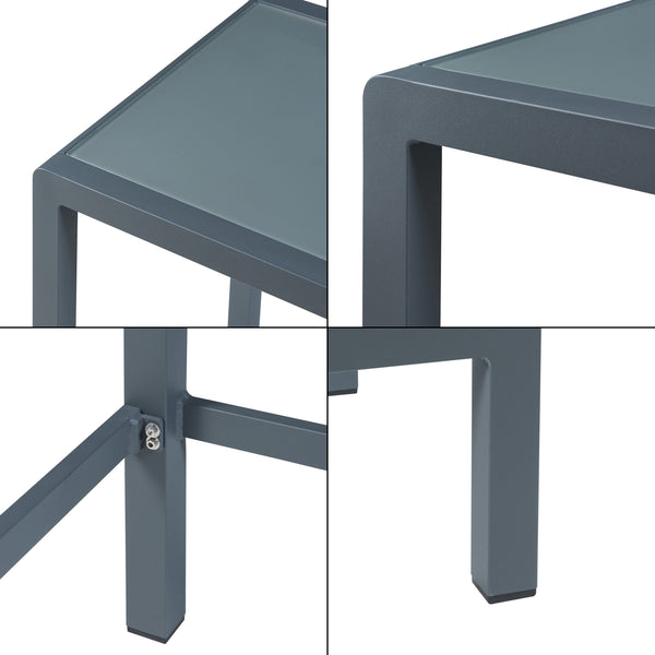 3-częściowy aluminiowy zestaw stolików barowych Avise [casa.pro]