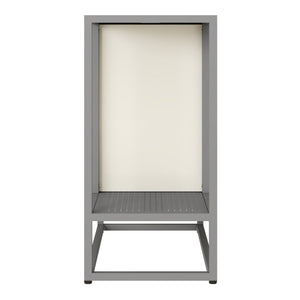 Kredens Burlöv stal 70x72x35 cm szary/biały [en.casa]