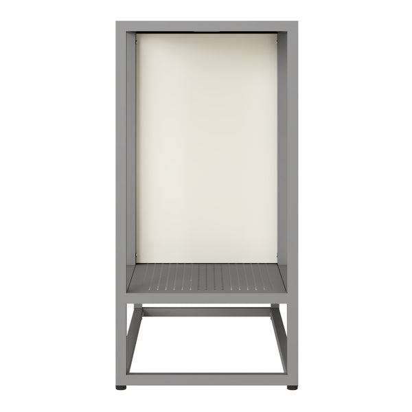 Kredens Burlöv stal 70x72x35 cm szary/biały [en.casa]