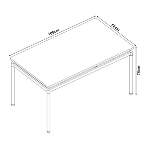 Zestaw jadalniany Hemnes 5-częściowy dąb/ciemnoszary [en.casa]