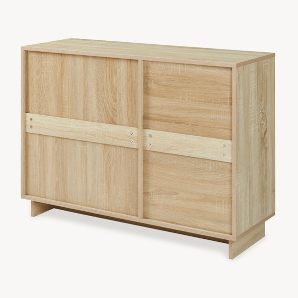 Kredens Kenta 100x35x72 cm Sonoma-dąb optyka/Biały [en.casa]