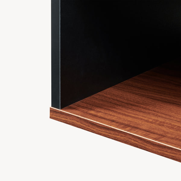 Stolik kawowy Trond 80x40x42 cm Czarny/Walnut [en.casa]