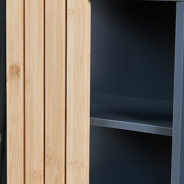 Szafka wisząca Svanes 60x30x20 cm Ciemnoszary/Naturalny [en.casa]