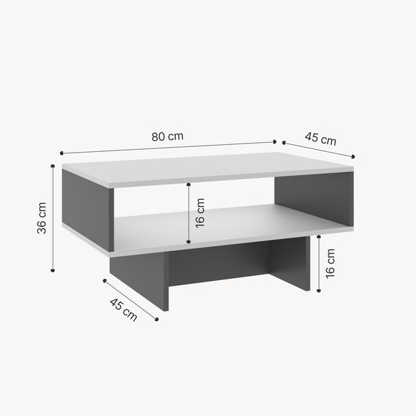 Stolik kawowy Mjölby 36,4x80x45 cm w różnych kolorach [en.casa]