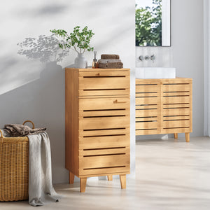 Szafka łazienkowa Epind 75x33x30 cm bambus naturalny [en.casa] - premiumXL